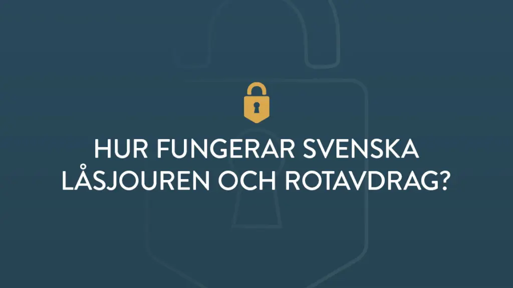 Hur fungerar svenska lasjouren och rotavdrag
