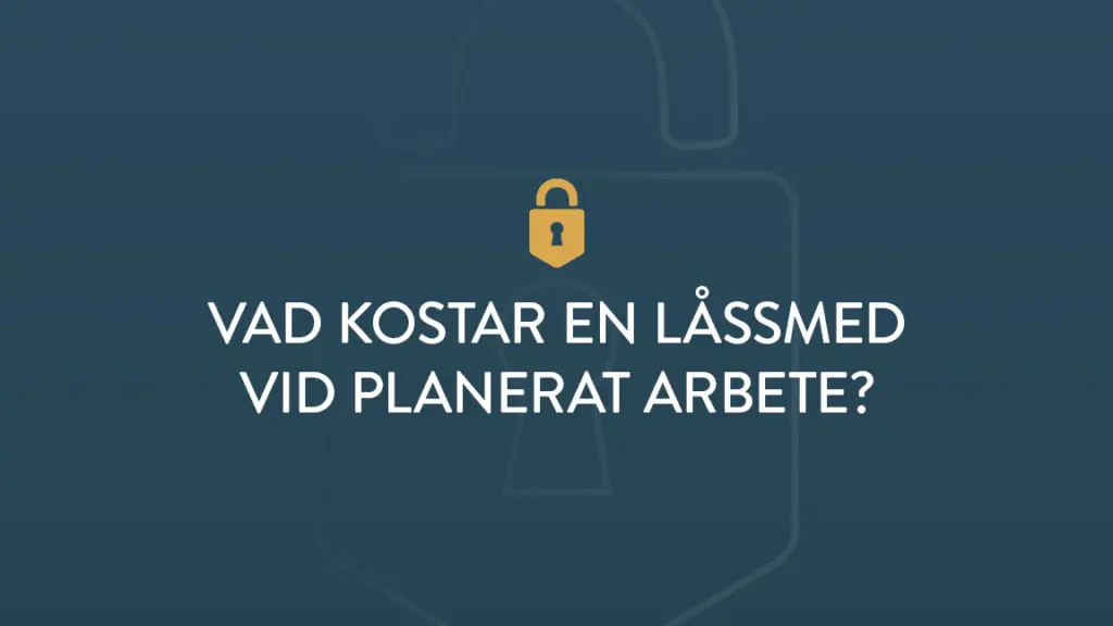 Vad kostar en lassmed vid planerat arbete