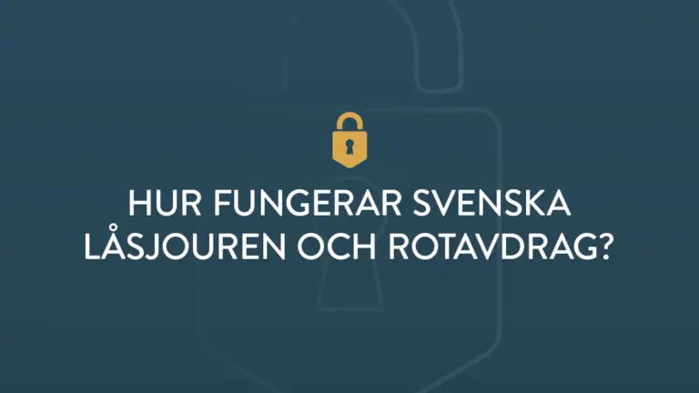 Hur fungerar svenska lasjouren och rotavdrag