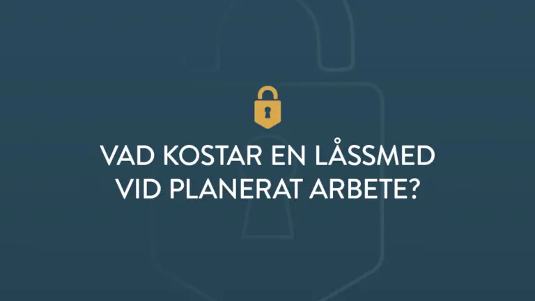 Vad kostar en lassmed vid planerat arbete